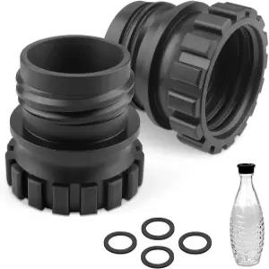 테라/아트/원터치 소다 머신용 2PCS 퀵 커넥트 병 어댑터 크리스탈 유리 캡 CO2 0.7리터용