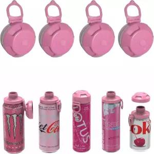 4팩 마그네틱 소다 캔 뚜껑 - 재사용 가능한 밀폐 커버 BPA 프리 사용하기 쉽고 음료 신선도 유지 및