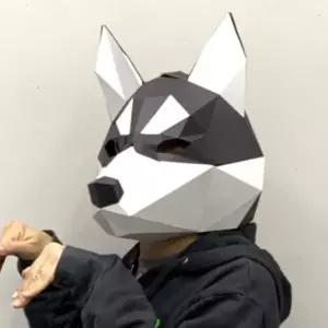 입체 종이 가면 어린이 할로윈 만들기 종이 동물 가면 키트 체험 모형 활동 놀이 셀프 조립 취미 실내