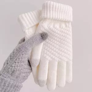 패턴 터치 장갑 방한 도톰 기모 니트 털 커플장갑 myI5+4bCc