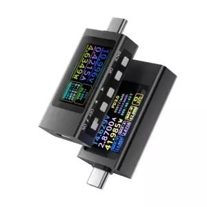검침기 검전기 KWS-X1 Type-C 전류 전압 모니터 DC 4-30V 0-12A 전력계 테스터 PD 배터리량 디지털 LCD 디