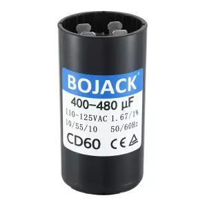 BOJACK 400-480 uf/MFD 110-125 VAC 볼트 범용 원형 모터 시동 콘덴서 50/60 Hz CD60 AC 전기 교체 부품