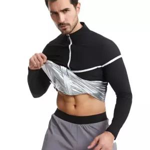 남자 하이텍 집업 스타일 체온 유지 스포츠 땀복 반팔 세트 트레이닝 땀복상의 복싱땀목