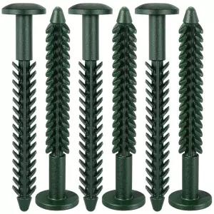 MorningRo 6팩 비닐 셔터 패스너 플라스틱 셔터 나사 창문 셔터 외부 스파이크 록 식용 외부 비닐 셔터 설