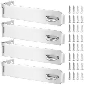 SINJEUN 4팩 17.8cm(7x2.54cm) 도어 걸쇠 래치 잠금 치 스테인리스 스틸 자물쇠 걸쇠 걸쇠 야외 문 문 창고