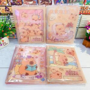 귀여운 4종 세트 카피바라 A5 투명 다이어리 저널 문구 선물