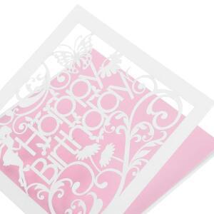 10Pcs 우아한 나비 생일 중공 인사말 카드 꽃 낭만적 파티 초대장 축하