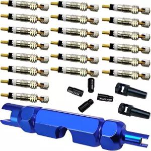 Presta 밸브 코어 및 제거 도구 캡 키트 튜브리스 로드 MTB 바이크용 교체용 황동 Stan s Vittoria
