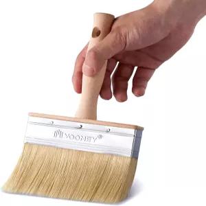 부미 데크 얼룩 브러시 5인치 라임워시 페인트 인조 강모 와이어로 만든 어플리케이터 목재 가구용 문