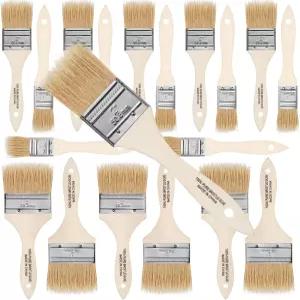 웨스커 칩 브러시 24팩 일회용 페인트 1 2 3 (사이즈당 8개) 바니시 우드 얼룩 가구용 벽 페인팅용 저렴한