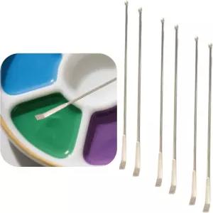 ThFmlva 6Pcs 페인트 교반기 예술 및 공예 프로젝트를 위한 취미용 벌크 실버 스틱 믹서용 전문 금속 부착