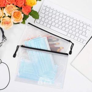 YSS-72 팩 A5 메쉬 지퍼 파우치, 학교 사무용품 및 보드 게임