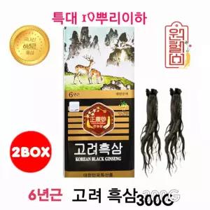 1+1 6년근 캔흑삼 특대 (10뿌리이하) 300g. 6년근 캔홍삼 건홍삼 정농 인삼영농조합법인