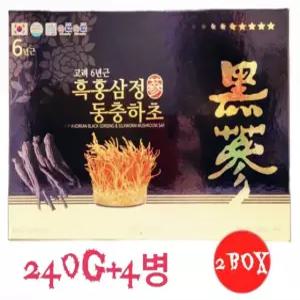 1+1 고려 6년근 흑홍삼정 동충하초 240g 4병 1박스