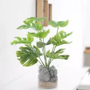 몬스테라 조화 화병 화분 set 33x30cm DIY) 인테리어 식물 테이블 탁상용 장식 소품 꾸미기