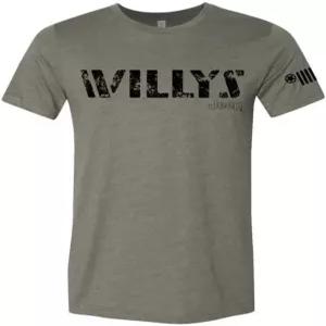 제품 제목 남성용 지프 윌리스 티셔츠 - 빈티지 밀리터리 스타일 셔츠 부드러운 면 의류