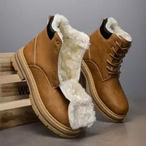 [라일리] Rly 남성 하이컷 워커 내부 기모안감 겨울워커 투톤아