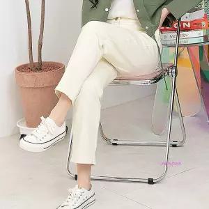 캐주얼 여자 여성 면팬츠 스판바지 봄 일자 면바지 간절기 봄패션yza834