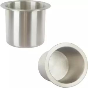 2Pc 드롭인 컵 홀더 304개의 스테인리스 스틸 자동차 3.3인치 실버 포커 테이블 음료 다이닝 시네마 소파