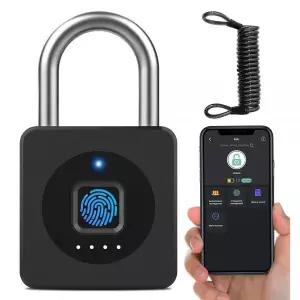 ELinkSmart Fingerprint Gym Locker Lock Keyless Biometric Padlock Weatherproof Electronic Digital Sma