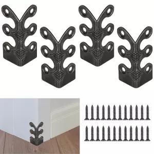 베이스보드 코너 프로텍터 빈티지 메탈 스커트 보드 코너 프로텍터 4개 파일 박스 책 나무 케이스 식용 보