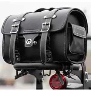클래식 헬멧 사이드 오토바이가죽리어백 가방 바이크
