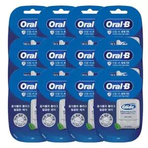 오랄비 글라이드 딥 클린 치실 민트향 40m 12개
