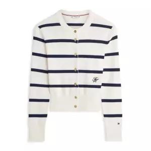 타미힐피거 TOMMY HILFIGER 스트라이프 크루넥 가디건 T22G1KCD050WT2_0AN 702824