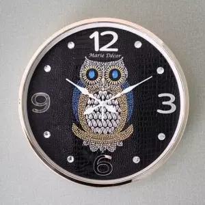 벽시계 포인트부엉이 벽시계(대) 골드블랙