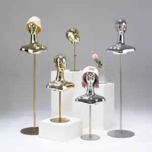 두상 마네킹 크롬 헤어샵 쥬얼리 전시 실버 금색 유광 골드