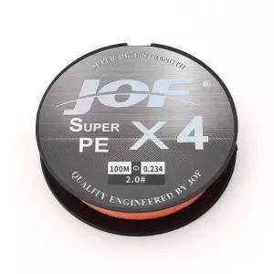 PE 낚싯줄 2호 100m JOF 오렌지 4합사라인