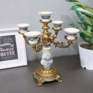 앤틱 명화 5구 촛대 빈티지촛대 인센스홀더 크리스탈촛대 캔들홀더