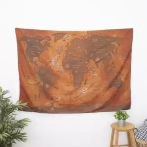 태피스트리 (브라운지도) 인테리어모빌 벽장식 월행잉 큐티한스타일