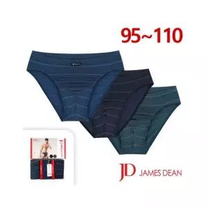 제임스딘 자카드스판 인밴드 삼각팬티3매입세트(JHMPBZ04)95-110/남성브리프 893008
