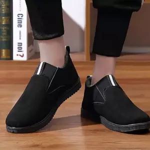 남자 심플 털 로우부츠 털신발 방한로퍼 방한화 710M 남자로퍼 남성겨울신발