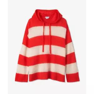 SUNNEI 스트라이프 니트 후드 - 레드 / CRTWXKNW004KNT0217468