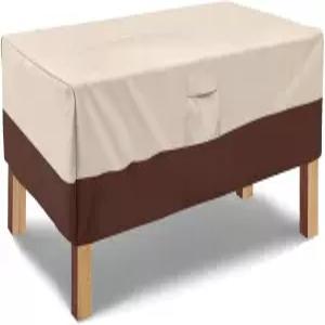 베일지 직사각형 커피 테이블 커버 - 패딩 핸들과 내구성이 뛰어난 밑단 코드가 있는 야외 잔디 파티오