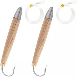 블루윙 시더 플러그 낚시 미끼로 참치 2pcs 소금물과 150LB 불소 탄소 코팅 라인 및 말린 기타 대형 사냥