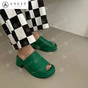 [애슬릿] 여성 통굽 모던 키 높이 5cm 뮬 슬리퍼