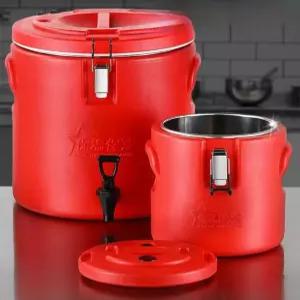 업소용 차박 보 빨간 죽통 국통 물통 스테인레스 보온통