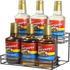 MCSAPIL 커피 시럽 정리함(6병 용량) 바 주방용 랙.바 가족용 보관 와인 드레싱용 소형 랙