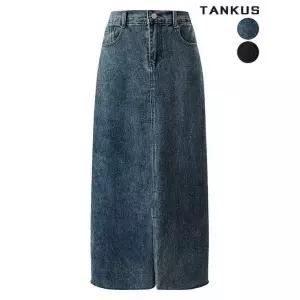 탱커스 여성 스판 밴딩 데님 H라인 스커트