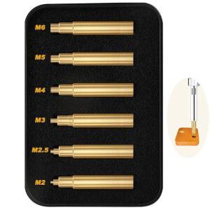 열 세트 인서트 공구, 나사산 인서트용 팁 M2.5 M3 M4 M5 M6, 3D 프린터 사용자를 위한 납땜 다리미 팁, 900M /T18 /FX-888D 다리미와 호환 - 플라스틱 부품용 프레스 공구