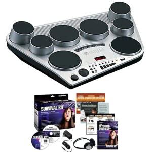 발 페달과 드럼 스틱이 있는 야마하 DD-65 휴대용 디지털 키트