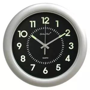 무소음벽시계 야광 무소음 원형 벽시계 실버 제조한국 GPM4072 32cm