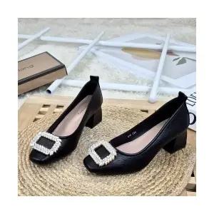 제이시 5cm 통굽 웨딩슈즈 볼넓은 가죽 여자구두 K389