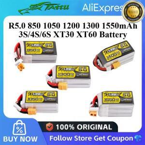 Tattu R-Line 5.0 150C 1550mAh Lipo 배터리 3S4S6S XT30 플러그 FPV 레이싱 드론 RC 쿼드콥터