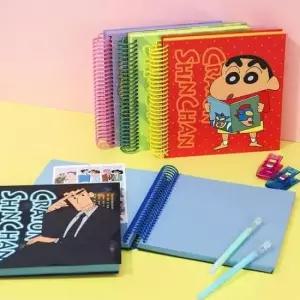 [문구/오피스] 짱구 무지 컬러 스프링 노트 2P 스크랩북 연습장 공책