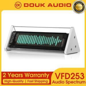 Douk Audio VFD 오디오 스펙트럼 분석기 블루투스 5.0 리시버 3.5mm AUX 선택기 홈 데스크 시계 리모컨 포