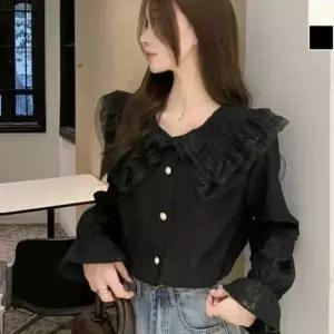 [옷은날개] 여성 이중 프릴 블라우스 1P 데일리 하객룩